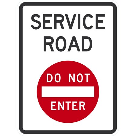 Lyle Service Road (Do Not Enter Symbol), 18x24, High Intensity Prismatic, White G-10858-HI_18x24
