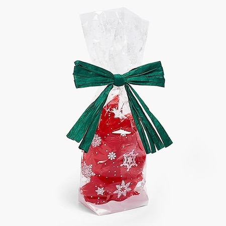 Nashville Wraps White Snowflakes Hard Bottom 1.4 mi Cello Bags, 2.25x1.5x8.75, 100PK 99751