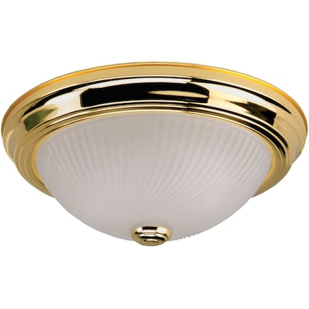 Home Impressions 11'' Polished Brass Incandescent Flush Mount Ceiling Light Fixture IFM211PB