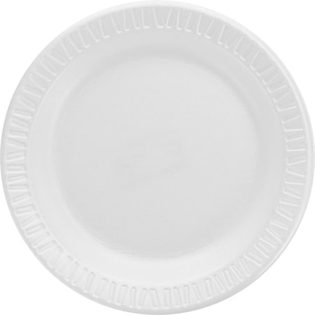 Dart Mediumweight Foam Dinnerware, Plates, 6in Dia, White, 125PK 6PWQRPK