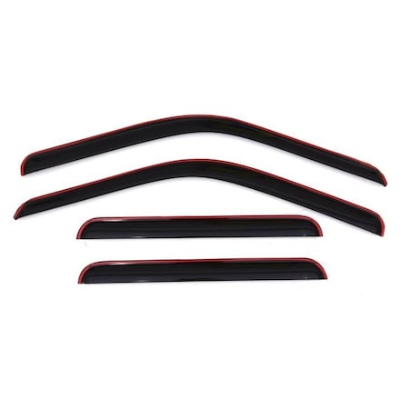 Ventshade Rainguards, Aerodynamic Design, In-Channel, Smoke, Acrylic, Set Of 4 194953
