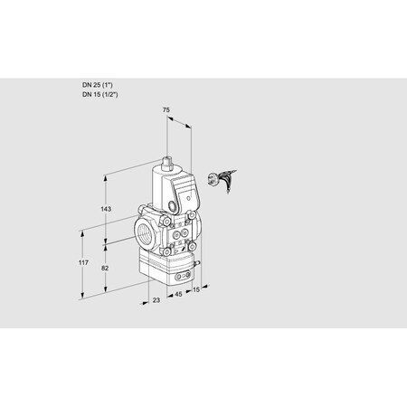 Honeywell Kromschroder VAD125/15R/NW-25B KS88011703