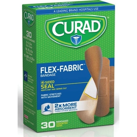 Curad FlexFabric Adhesive Bandage, Fabric Bandage CUR47314RB