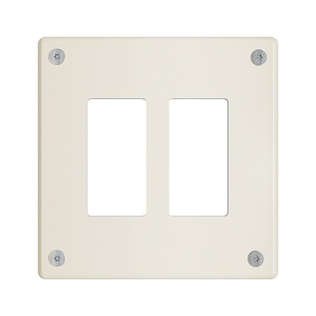 Legrand Wall Plate, 5.54" W, Stainless Steel, Ivory WSP32G2IVYPS