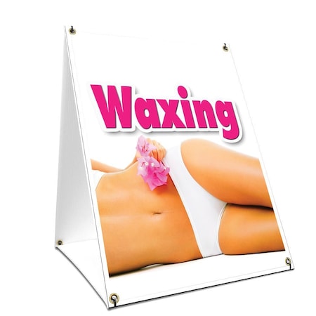 Signmission Waxing, 36 Inch x 24 Inch A-frame Yard Sign, Plastic Sign SBC-2436-Waxing