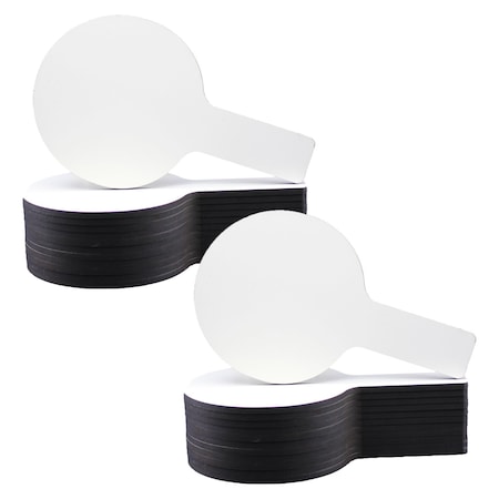 Flipside Mini Dry Erase Answer Paddles, 5" x 9", 24PK 10036