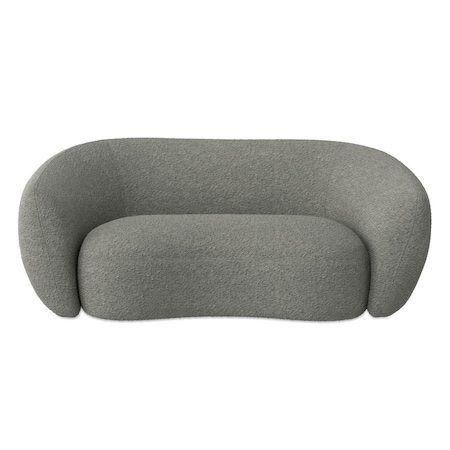 Homeroots 69in Gray Boucle Loveseat 640979