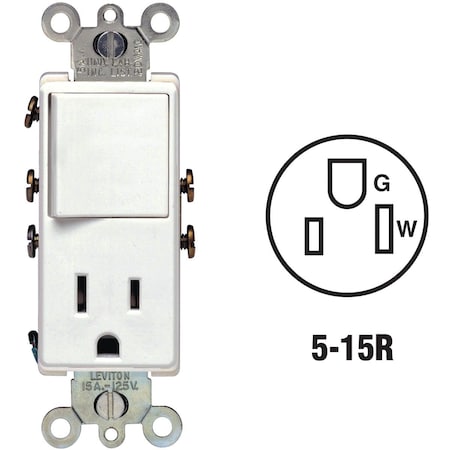 Leviton White 15A Switch & Outlet S02-5625-W