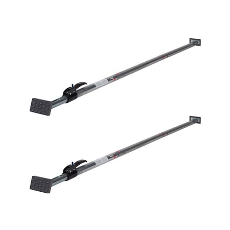 Mytee Products 89-3/4in to 104-1/2in Telescoping Ratcheting Load Lock Bar for Cargo Tie-Down, 2PK DV-GST-TELx2