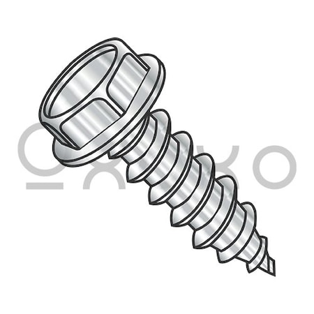 5/16-9X1 Unslot Ind Hexwasher Self Tapping Screw Type A Full Thread 18-8 Stainless Steel, 500PK