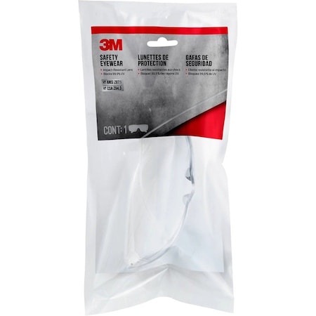 3M Safety Glasses, Anti-Scratch, Clear Lens, Clear Frame, Frameless 90953H1-DC-20