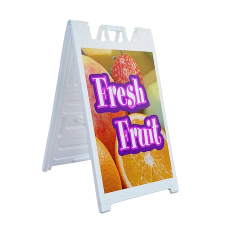 Signmission Fresh Fruit, A-Frame & 2 Sign Inserts, Heavy-Duty Plastic Frame SBHD-C-2436-Fresh Fruit