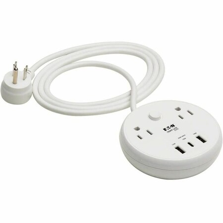 Eaton Tripp Lite Series Safe-IT 30W 2-Outlet Surge Protector 5-15R Outlets, 3 USB Ports, 6 ft. 1.8 m TLP26PD30WCAM