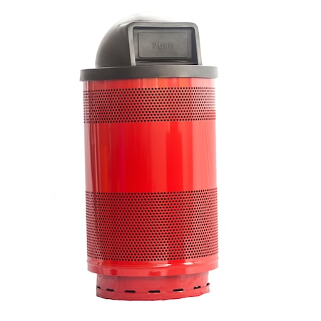 Witt Industries Outdoor Perforated Receptacle with Dome Top, 55 gallons, Purple SC55P-01-PU-DT