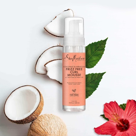 Shea Moisture Coconut and Hibiscus Curl Mousse, 7.5 Fluid Ounce, 12PK 68600537