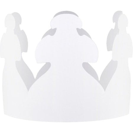 Hygloss Products White Crowns, PK72 65243