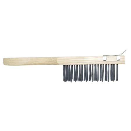 Allway WBS411 Wire Scratch Handle Wood Brush Stainless Steel  4 x 11 in. 11101