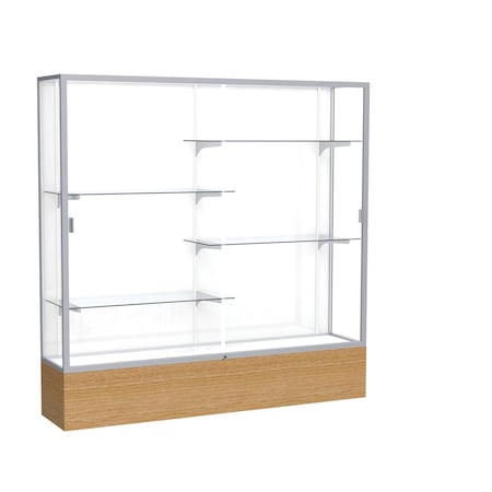 Ghent Floor Display Case 72x72x16, White, Satin 2076WB-SN-AK