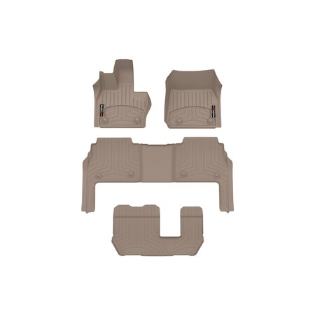 Weathertech Tan, Front, rear, and rear Floorliners 451753-1-2-3