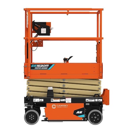 Jlg Scissor Lift, 74" L, 30" W, 500 lb Cap. ES1530M