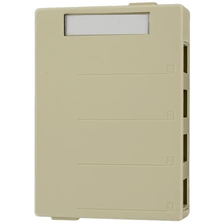 Leviton QuickPort Surface Mount Housing, 4-Port, Ivory 41089-4IP