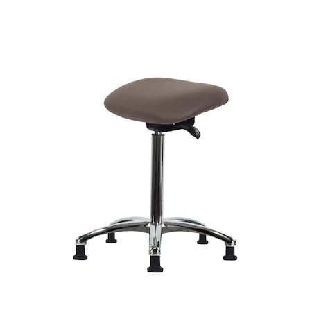 Blue Ridge Ergonomics Class 100 Clean Room Vinyl Sit-Stand-Standing Height with Stat Glides in Taupe Trailblazer Vinyl CLR-VSTSS-CR-NF-RG-8584