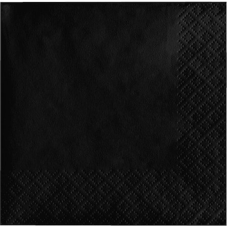 Touch Of Color Black Beverage Napkins, 5"x5", 600PK 139194154