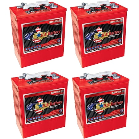 U.S. Battery 6V 310Ah Deep Cycle Flooded Battery Group 902, 4PK US 305 XC2