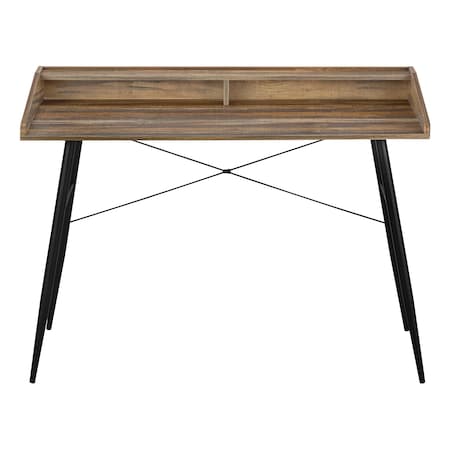 Homeroots 47" Brown and Black Wood and Metal Parsons Computer Desk 489841