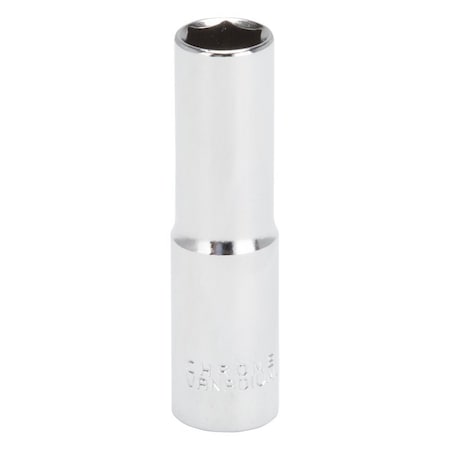 Vulcan Drive Socket, 11 mm Socket, 3/8 in Drive, 6-Point, Chrome Vanadium Steel, Chrome, MT6500722 MT6500722