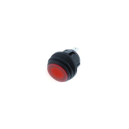 Switch Components IP65 Round Rocker, 3P SPST OFF-ON, Red LED RA4-1A-DC-2-RL