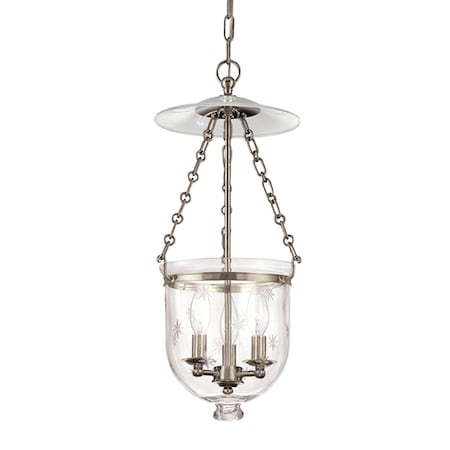 Hudson Valley Lighting Hampton 3 Light Pendant 10.25 In. Historic Nickel 252-HN-C3