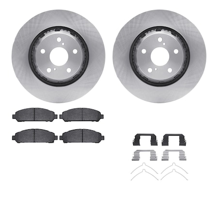 Dynamic Friction Co DFC Brake Rotor with 5000 Brake Pads and Hardware Kit 6512-76509