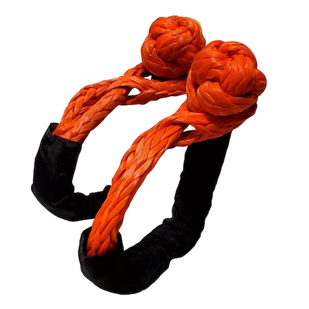 Tie 4 Safe 1/2'' x 22'' Synthetic Soft Shackle Tow Rope Recovery Strap 37,400LBS Orange, 2PK TR10HP-01-1355-O-2