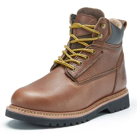 Handpoint Mens 6 in Soft Toe Work Boots-Water Resistant, Slip Resistant, Goodyear Welt Leather, 10 ELK84424-EE-10