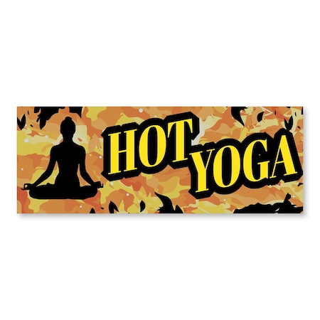 Signmission Hot Yoga, 12 Inch, Decal D-12-30394