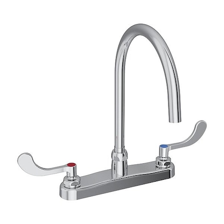 Elkay Handle-Operated Faucet, Manual, Gooseneck LK810LGN08T4