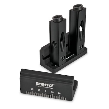 Trend Mini Twin Pocket Hole Jig, HSS Drill Bit, Depth Collar, Square Drive Bit, PH/JIG/M U*PH/JIG/M