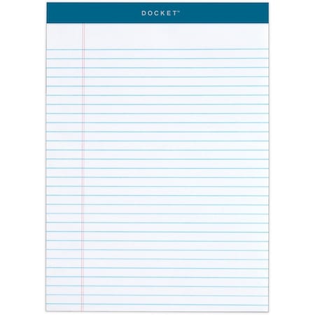Tops 63410 Docket Ruled Perforated Pads Legal Rule Ltr White 12 50-Sheets Pads/pk 63410