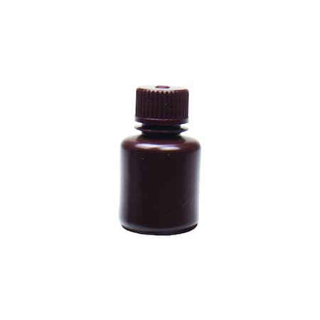 United Scientific Reagent Bottle - Narrow Mouth - 30 ml, Amber, HDPE, 72PK 33424