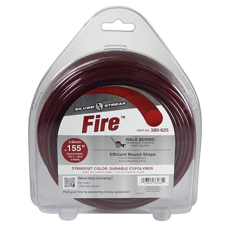 Stens Trimmer Line The Fire 105' .155" Stihl Husqvarna Craftsman 380-625 380-625