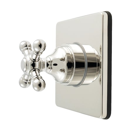 Kingston Brass Single-Handle Six-Way Diverter Valve with Square Trim Kit, Polished Nickel KS4046AX