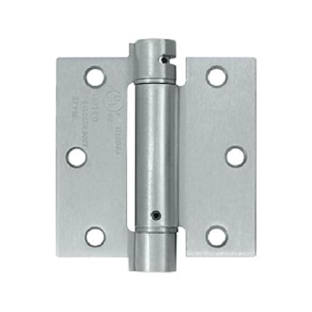 Patioplus 3.5 x 3.5 in. Spring Hinge Steel - Brushed Chrome PA571890