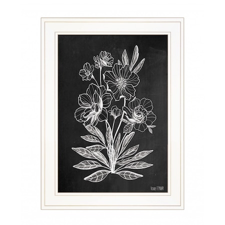 Homeroots Vintage Chalkboard 2 White Framed Print Wall Art 407653