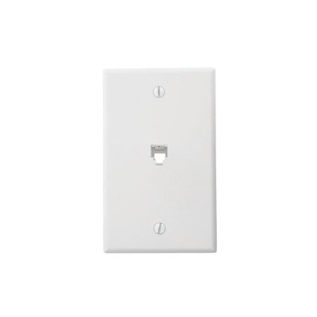 Leviton Telephone Wall Jack, White 40238-W