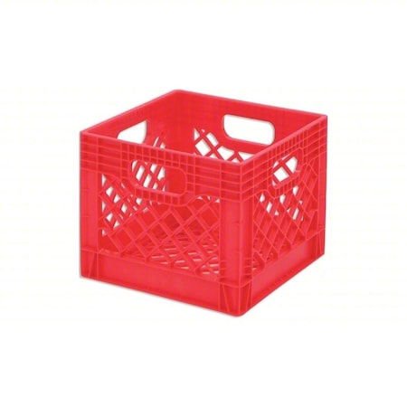 Orbis Dairy Case/Dairy Crate 13 1/8 in L, 13 1/8 in W, 12 1/8 in H, Plastic, Red DY16 Red