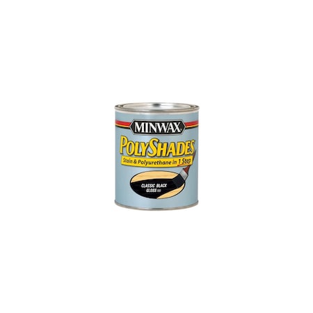 Minwax Co, The Classic Black Gloss Polyshades Wood Stain, Qt. 61495