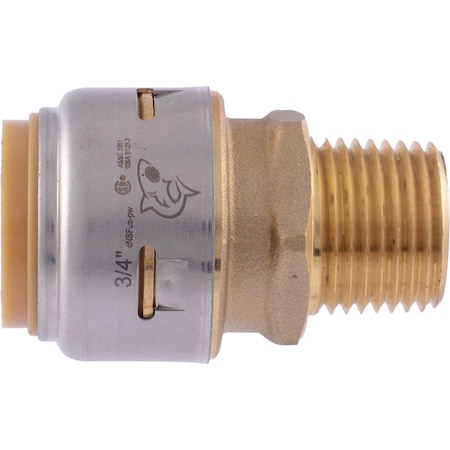Sharkbite SharkBite Push to Connect 3/4 in. PF X 1/2 in. D MPT Brass Reducing Adapter UR138A