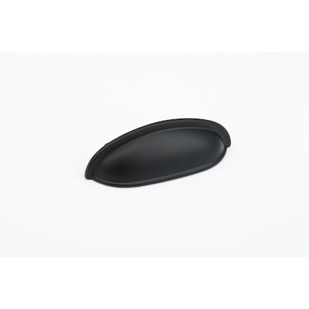 Schaub 4-5/8in Overall; 3in Center to Center Traditional Cup Pull Flat Black Finish 731-FB