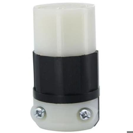 Leviton Straight Blade Connector, Non-NEMA, 15 A, 125/250V AC, 3 Pole, 3 Wire, Screw Terminals 4765-C
